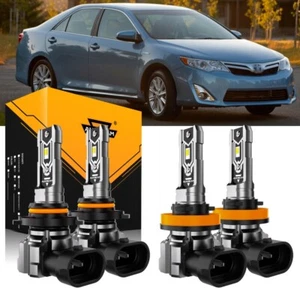 AUXBEAM 9005 H11 LED Headlight Bulb 60W High Low Beam for Toyota Camry 2007-2018 - Picture 1 of 12