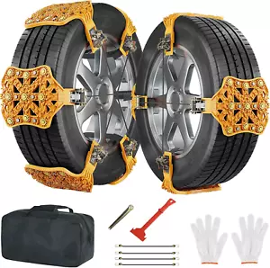 Upgraded Snow Chains, Emergency Anti Slip Tire Traction, For Cars/SUVs/Pickup - Picture 1 of 18