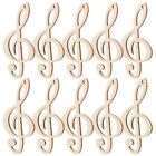  10 Pcs Musical Note Wood Piece Pendant Child Ornaments for Christmas Tree