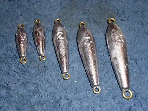 50 PCS 10 EACH 3/4 OZ , 1 OZ, 2 OZ 3OZ 4OZ TROLLING SINKERS - Picture 1 of 1