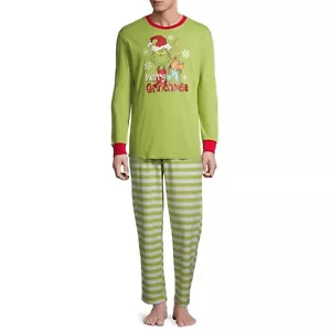 Men's Merry Grinchmas Fleece Pajama Set - Picture 1 of 2