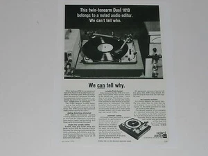 Anuncio de tocadiscos dual 1019, 1966, artículo, información, 1 página - Imagen 1 de 1