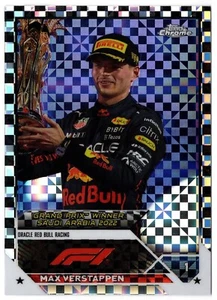 2023 Topps Chrome Formula 1 F1 Checker Flag X-Fractor MAX VERSTAPPEN #145 RB - Picture 1 of 1