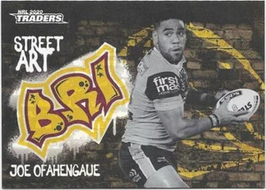 2020 Nrl Traders Street Art Black (SABK01) JOE OFAHENGAUE Broncos - Picture 1 of 1