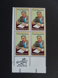 1981 $.15 Zip Block of 4 #1875 Whitney Young Issue MNH-See Description & Images - Picture 1 of 2