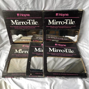 Vintage NOS 29 Sq. ft. Hoyne Mirro Tile Mirrored Glass Tiles 12x12 Clear Mirror - Picture 1 of 6