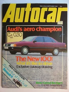 AUTOCAR MAGAZINE September 18 1982 Audi Aero - Foto 1 di 1
