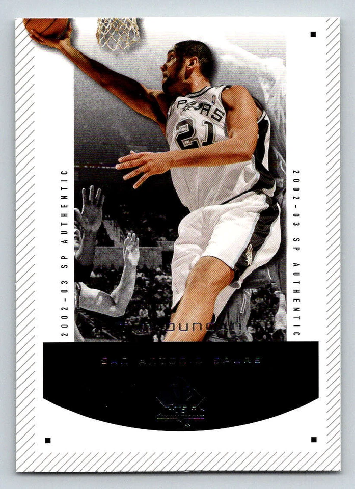 2002-03 SP Authentic #82 Tim Duncan (ref 193217) - Image 1 of 2