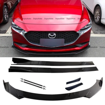For Mazda MX-5 Miata Front Bumper Lip 86" Side Skirt Rear Bumper Lip Black Foto 1 de 4