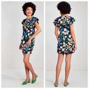Kate Spade meadow Floral shift Mini dress Silk /viscose Size 6 - Picture 1 of 15