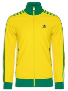 ADIDAS BECKENBAUER TRACK JACKET YELLOW GREEN MEN MEDIUM HK7410 - Picture 1 of 5