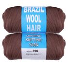 2 Roll Brazilian Wool Hair Acrylic Yarn for Hair Crochet African Braids Senga...