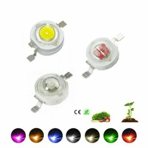 1W 3W 5W High Power LED Diodes White Red Green Blue Yellow 440 660nm Grow Beads - Picture 1 of 10