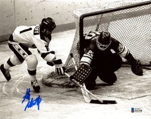 STEVE CHRISTOFF SIGNED HANDSIGNIERT 8x10 FOTO 80 OLYMPIADE GOLD HOCKEY BECKETT BAS - Bild 1 von 2