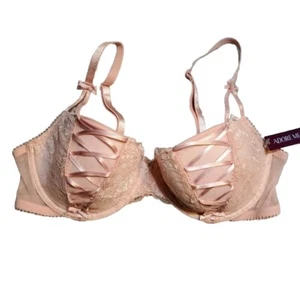 New! Adore Me Pink Lacy Corset Bra 36D Flower Wired - Picture 1 of 9