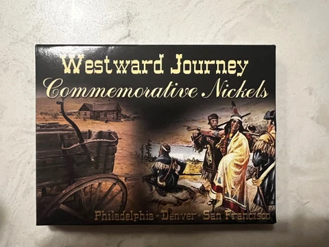 Platinum & Gold Included!! 2006 WESTWARD JOURNEY COMMEMORATIVES P&D NICKEL Set Cover