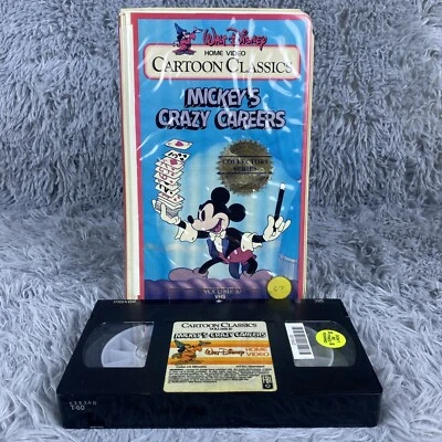 Mickey's Crazy Careers VHS Tape 1983 Walt Disney Home Video Cartoon Classics - Image 1 of 4