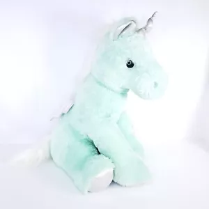 Justice Einhorn Plüschtier 26 Zoll groß mintgrün silberne Flügel Stofftier Spielzeug Tween - Bild 1 von 14