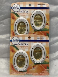 Lot of 2-Twin Packs Febreze Georgia Peach Small Spaces Air Freshener 4 Total - Picture 1 of 5