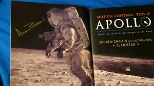 Signed Alan Bean Mission Control This Is Apollo Moon NASA Book 1/1 HC DJ RARE - Picture 1 of 2
