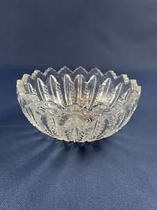 Antike viktorianische Duncan & Miller klare gepresste Glasschale MARDI GRAS um 1894+ - Bild 1 von 6