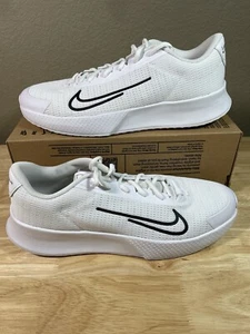 Nike M Vapor Lite 2 HC White Black Men Hardcourt Tennis Sports DV2018-100 Sz 12 - Picture 1 of 10
