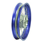 Produktbild - Tuning Speichenrad 2,50x16 Alu Felge blau, Speichen VA  für Simson S51 Schwalbe