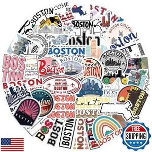 50 Stck. Boston Aufkleber Pack, US State Aesthetic Vinyl Wasserdicht Sticker Decal - Bild 1 von 5