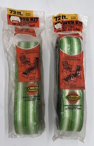 11/2 Rollen Paradise Re-Web Kit Stuhl Gurtband 72 Fuß grün schwarz/weiß Streifen Vintage Neu aus altem Lagerbestand - Bild 1 von 10