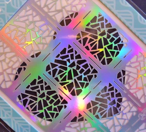 Nail Art Vinyl Stencil Guide Shattered Glass Style Tip Manicure Sticker JV206 - Picture 1 of 3