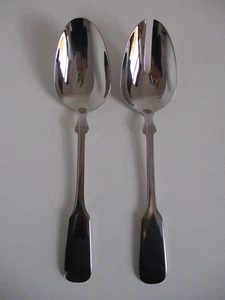 AUERHAHN BESTECK SPATEN SALATBESTECK 2-TEILIG GROSS EDELSTAHL POLIERT - Bild 1 von 3