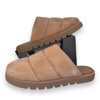 Stuart Weitzman Polar Cozy Lug Suede Mules Brown Women's 12M - Image 1 of 4