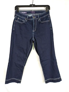 Jeans donna NYDJ Ariel Crop taglia 4 blu lavaggio scuro SPEDIZIONE GRATUITA - Foto 1 di 11
