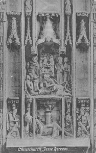 Artistic Antique Postcard Jesse Reredos Christchurch England - Picture 1 of 2