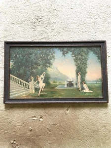 Antik 1926 R. Atkinson Fox "Spirit Of Youth" Kunstdruck im Epochenrahmen Borin - Bild 1 von 8