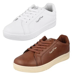 Mens Penguin Lace up Trainers Selwyn Pen0626 - Picture 1 of 19