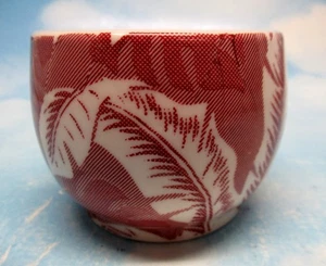 TAZA SOPA Wallace China ROJA HOJA SOMBRA PALMA azucarero - Imagen 1 de 3