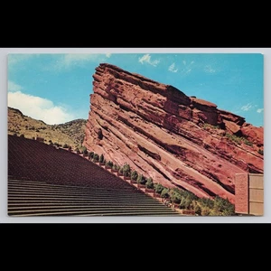 Postal de colección Red Rocks Theatre Denver Colorado sin publicar vista histórica escénica - Imagen 1 de 4