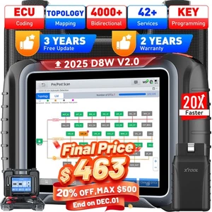 2025 XTOOL D8W Auto Full Diagnostic Tool Bi-Directional WIFI Scanner Topology  - Picture 1 of 18