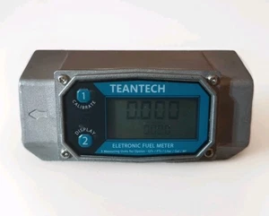 Teantech Misuratore di portata digitale a turbina carburante elettronico display LCD contatore NPT 1,5" - Foto 1 di 6