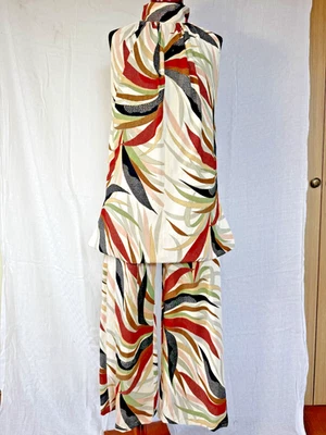 Vintage Japanese Kimono Remake Off-shoulder blouse and pants set　SHIPPING FREE - Image 1 of 4