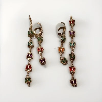 Cadena con Aretes De Mariposa-de Oro Laminado Foto 1 de 2