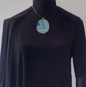 Barse Studio Sterling Silver Turquoise Magnesite Pendant Retired Necklace .925 - Picture 1 of 9