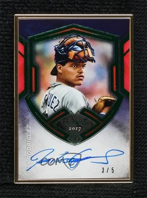 2020 Transcendent Hall Of Fame Edition Collection Emerald /5 Ivan Rodriguez Auto - Image 1 of 2