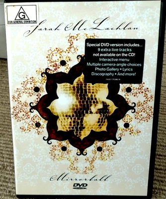 SARAH McLACHLAN - MIRRORBALL DVD 1999 - Image 1 of 2