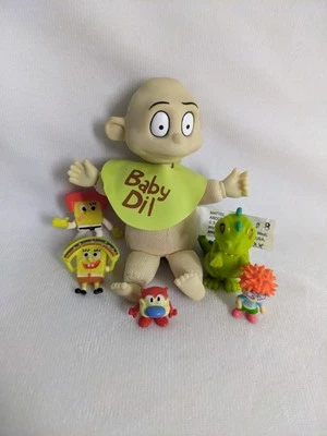 Lote de Juguetes Miniatura Nickelodeon Rugrats, Bob Esponja, Ren y Stimpy Mini Marca Foto 1 de 4