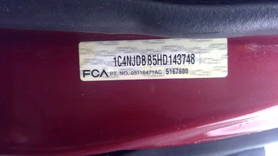 AC Compressor Classic Style Vertical Rear Door Handle Fits 08-17 COMPASS - Imagem 1 de 4