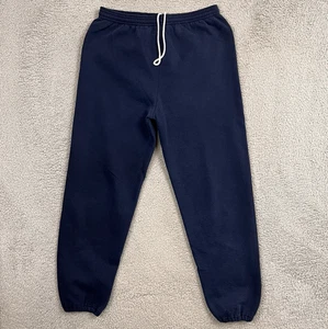 Jerzees Sweatpants Adult Large Faded Navy Joggers Made USA 90s Retro Gym Comfort - Bild 1 von 21