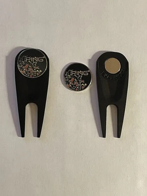 (1) Marcador de golf PING multicolor esmalte punto 1" moneda y herramienta de divot de bolsillo Foto 1 de 2