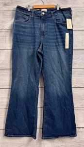 Jeans svasati a vita alta blu filo universale donna taglia 17S - Foto 1 di 3